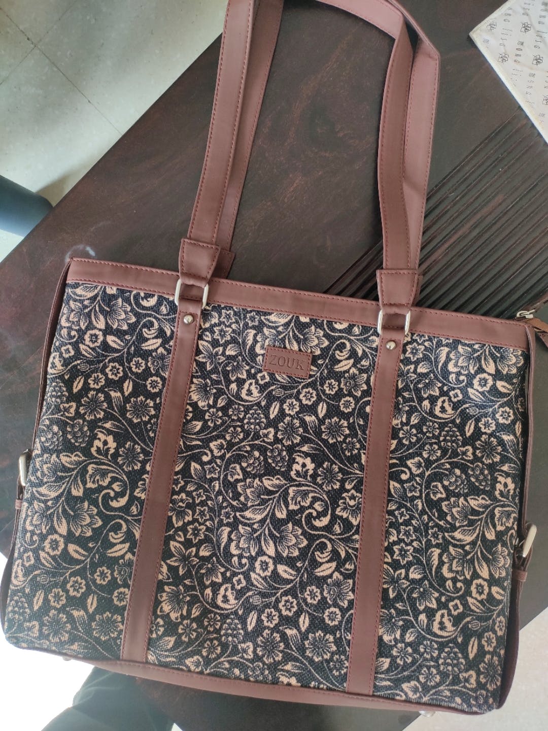 The Clownfish Brunette Handbag For Women Office Bag Shoulder Bag Tote For  College Girls (Brown)