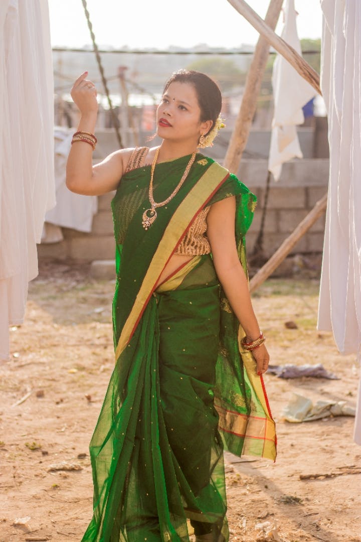 Chanderi saree | Organza silk saree, Hand weaving, Saree