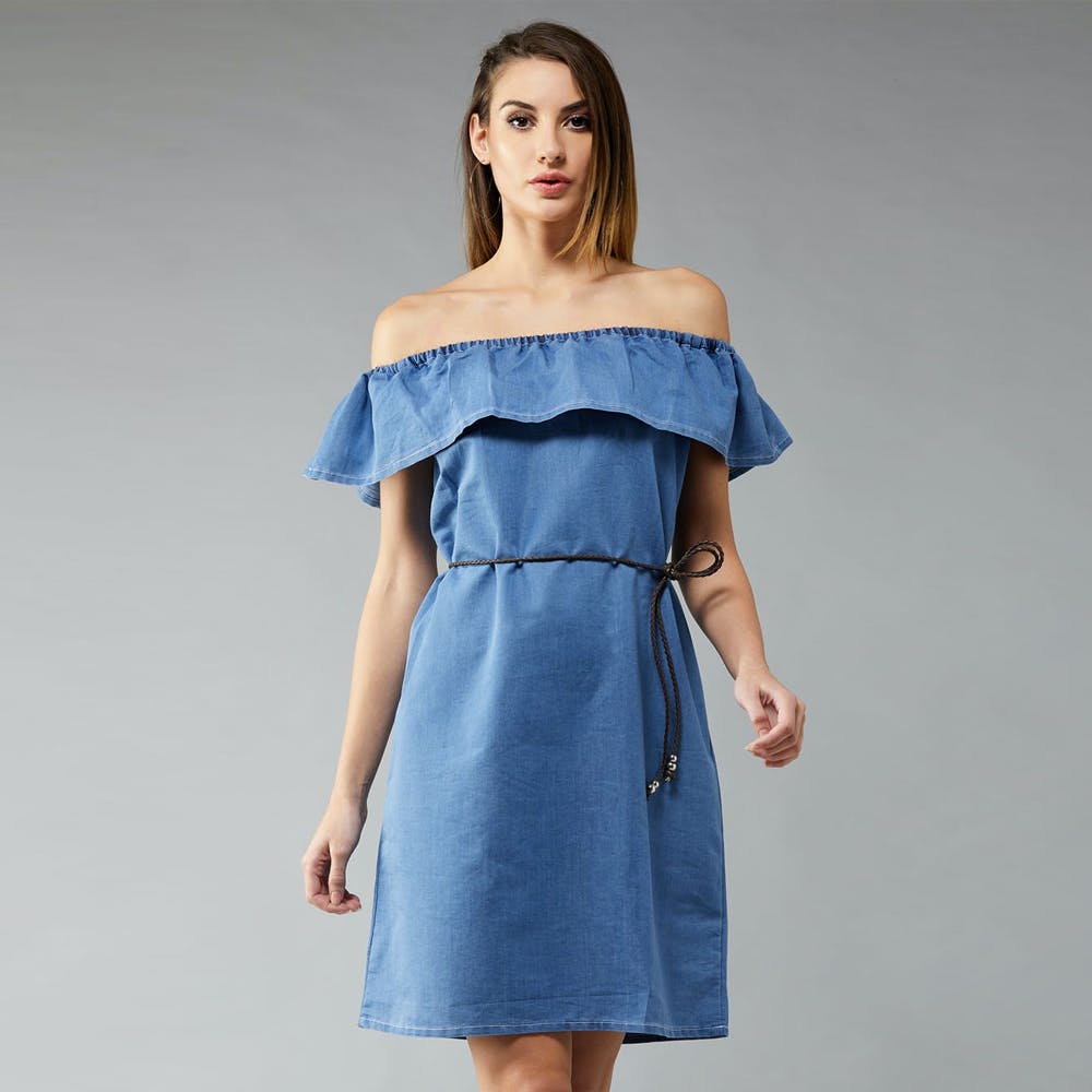 Buy Nuon by Westside Black Libra Denim Dress for Women Online @ Tata CLiQ