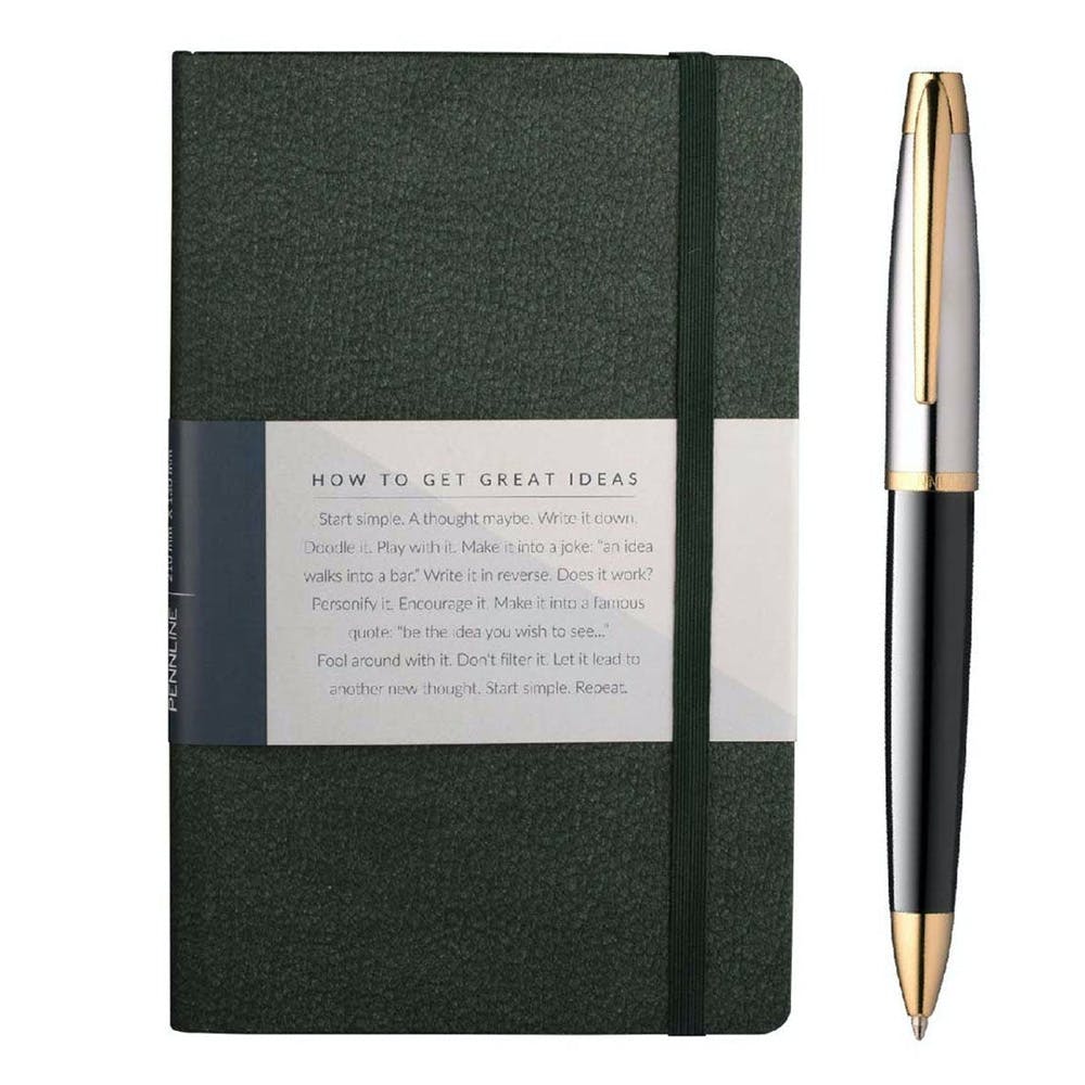 Ball Point Pen And Premium A5 Hardbound Notebook