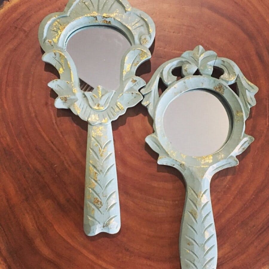 Whimsical Hand Mirrors (Set Of 2)