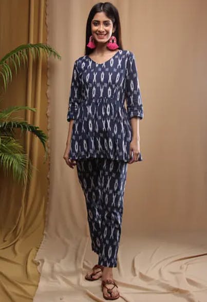Monotone Ikat Co-Ord Set By Fabnest | LBB
