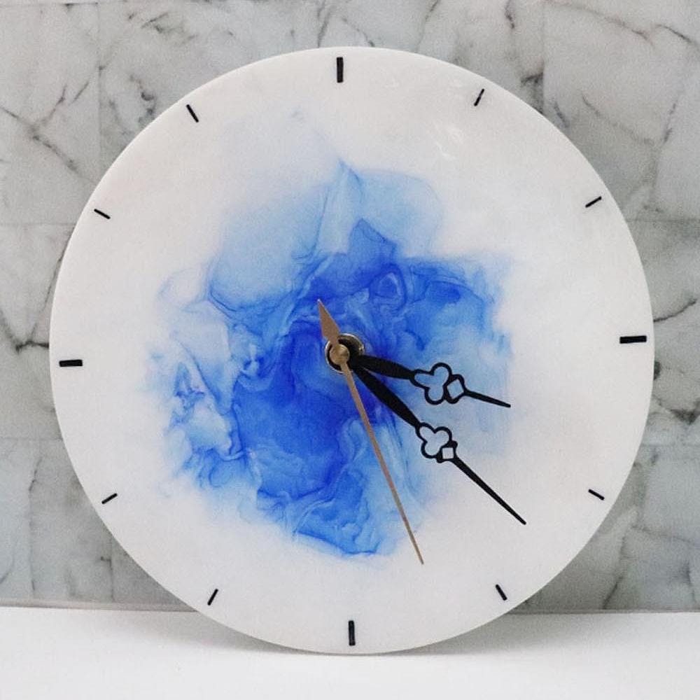 Blue Fusion Round Wall Clock
