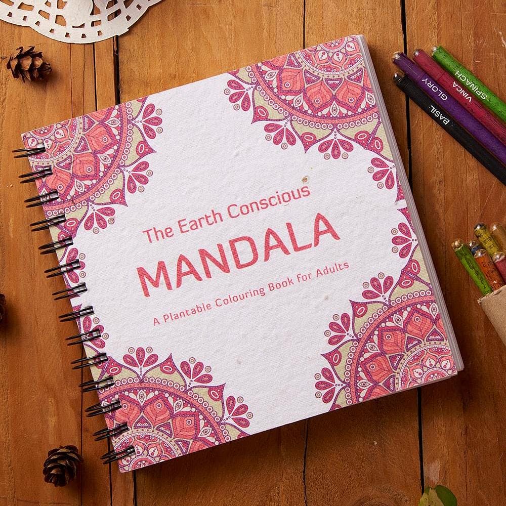 Seed Paper Adult Coloring Set - Mandala Coloring Book