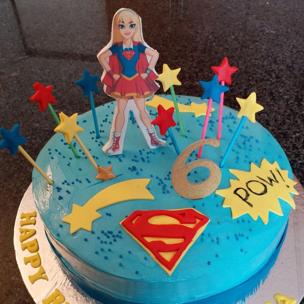Superboy and Supergirl with Cake Stock Illustration - Illustration of  heroic, human: 77483154