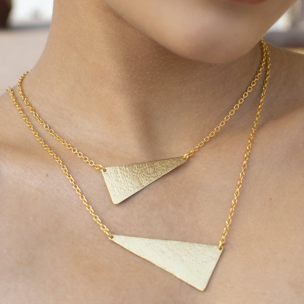 Triangle Layered Golden Necklace