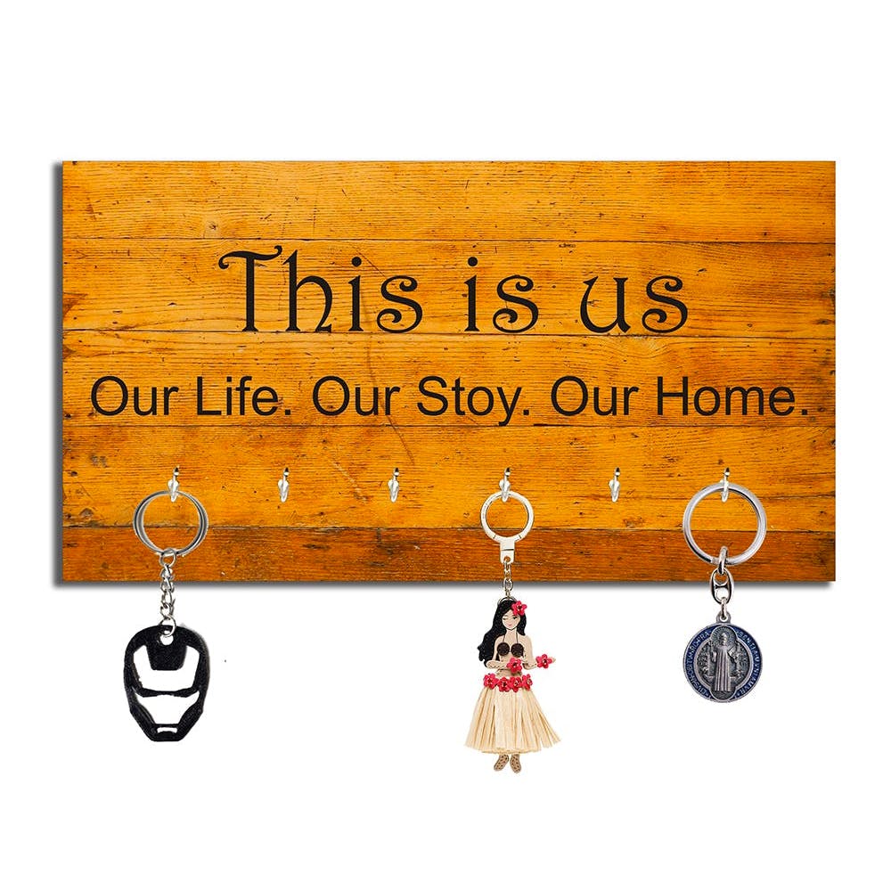 This Is Us Wooden Key Holder