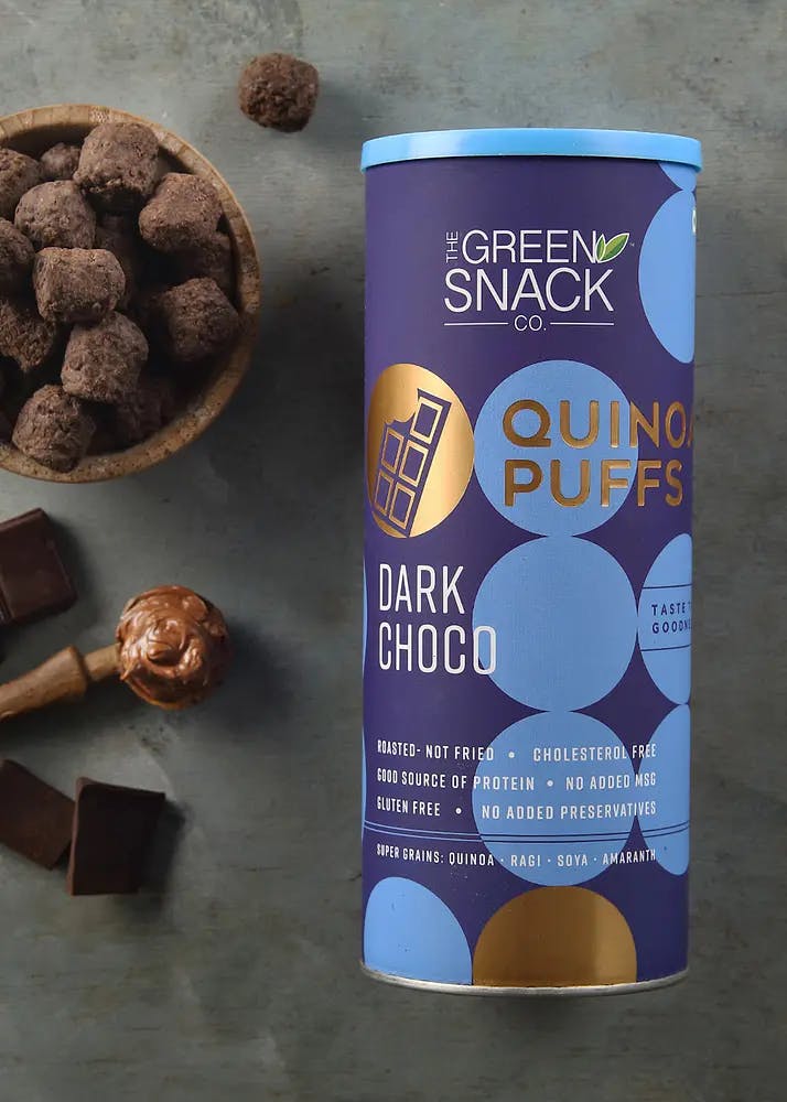 Quinoa Puffs Dark Choco Canister - 150gm each