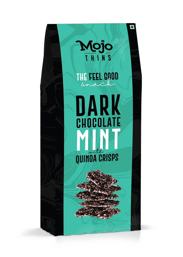 Mojo Thins - Dark Chocolate Mint with Quinoa Crisps