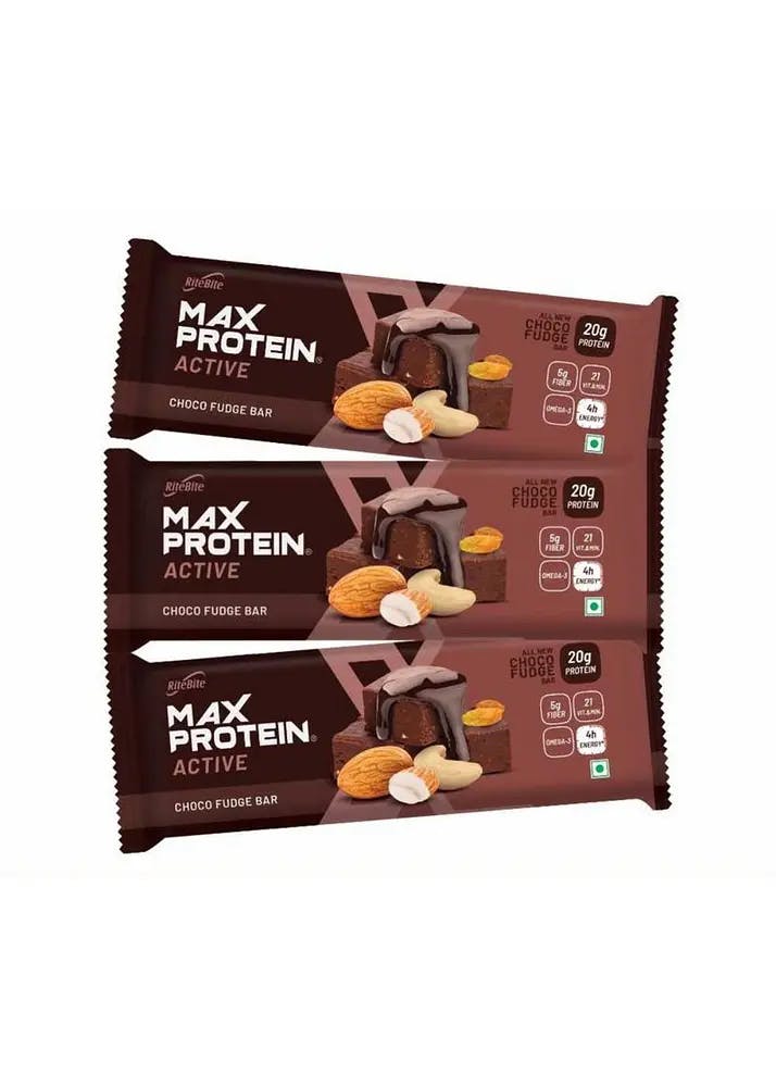 Ritebite Max Protein Active Choco Fudge Bar (75g x 3)- Pack of 3