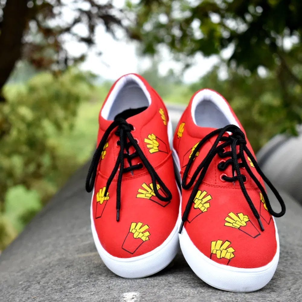 French Fries Graphic Sneakers