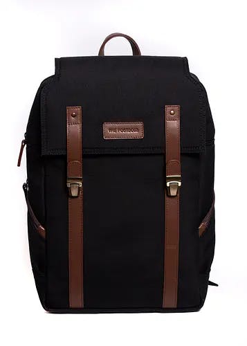 Side Pockets Detail Solid Canvas Backpack