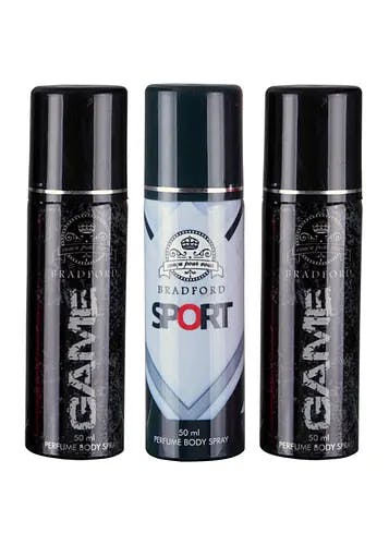 Combo of 2 Game & 1 Sport Perfume Body Spray - For Men