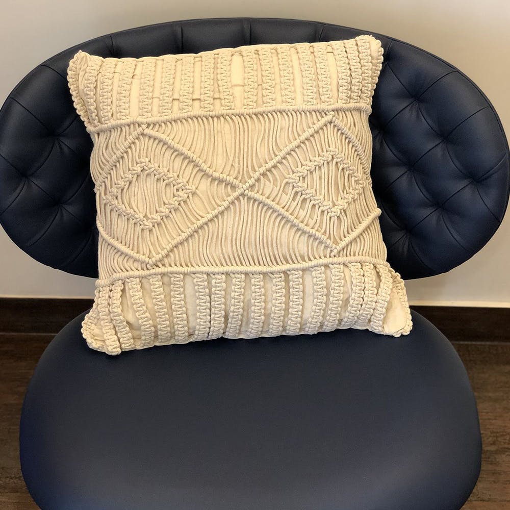 Macramé Knotted Cushion Cover