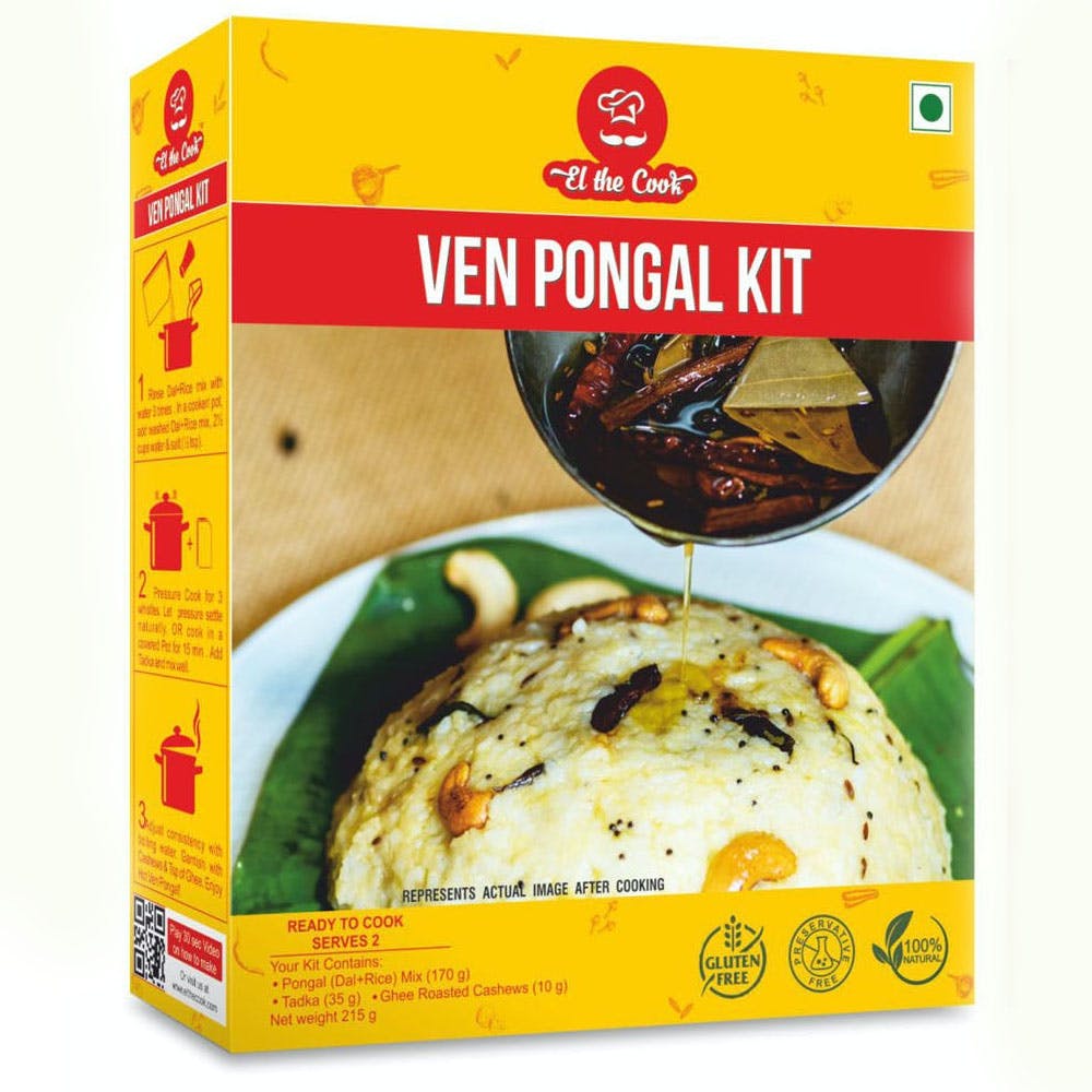 Ven Pongal Kit with Readymade Tadka + Roasted Cashews (250gm)