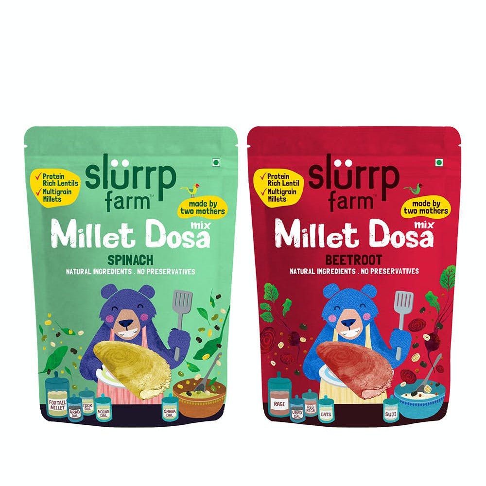 Millet Dosa Mix (Spinach + Beetroot) Combo - Pack of 2