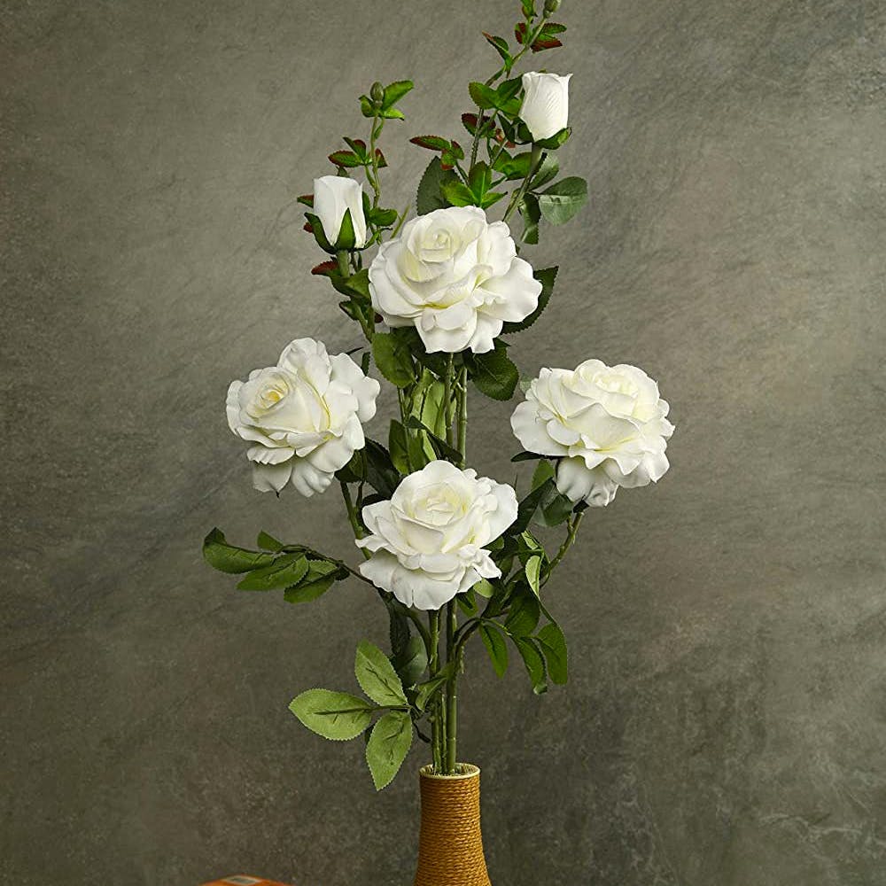 Rose Artificial Flower (Pack of 2, 40 INCH)
