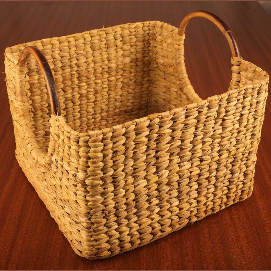 Kauna Basket with Cane Handles