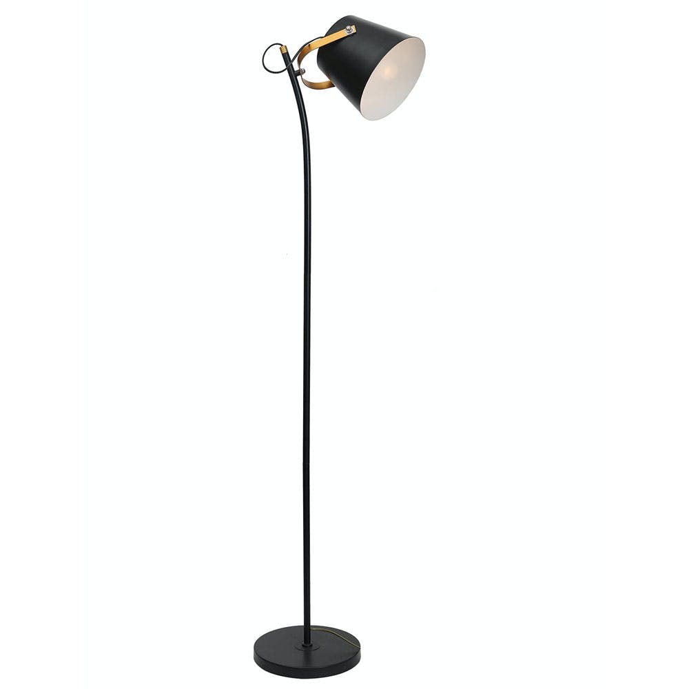 Solid Black Tall Floor Lamp