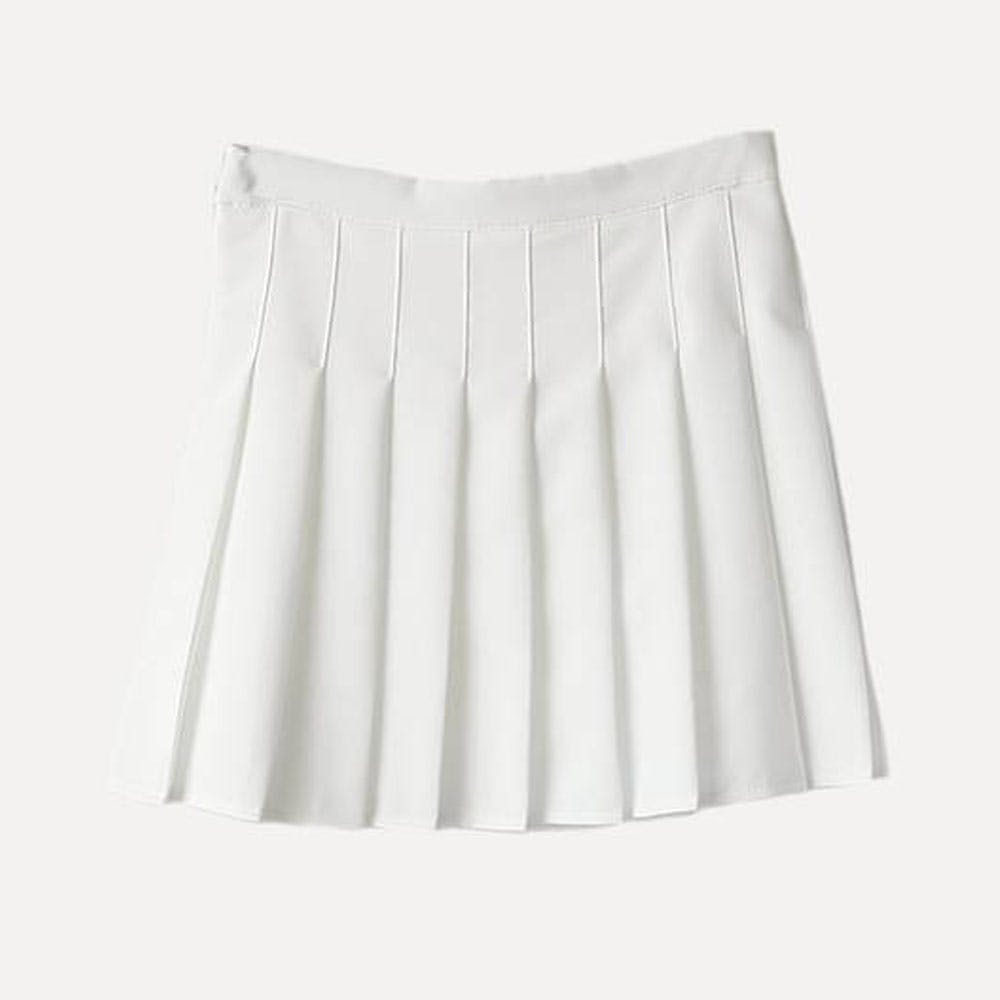 Pleated A-Line Skirt