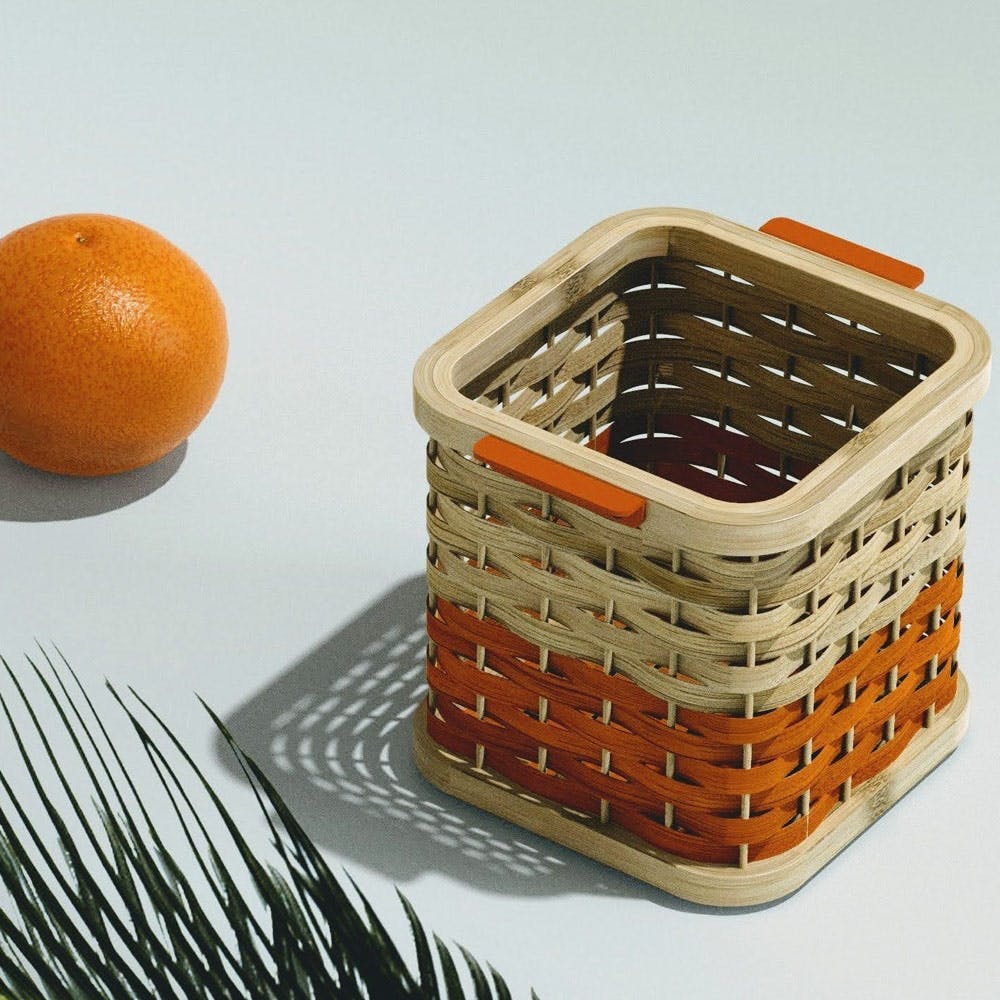 Bamboo Desk Baskets