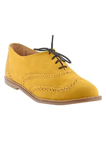 Women Basic Solid Suede Brogues