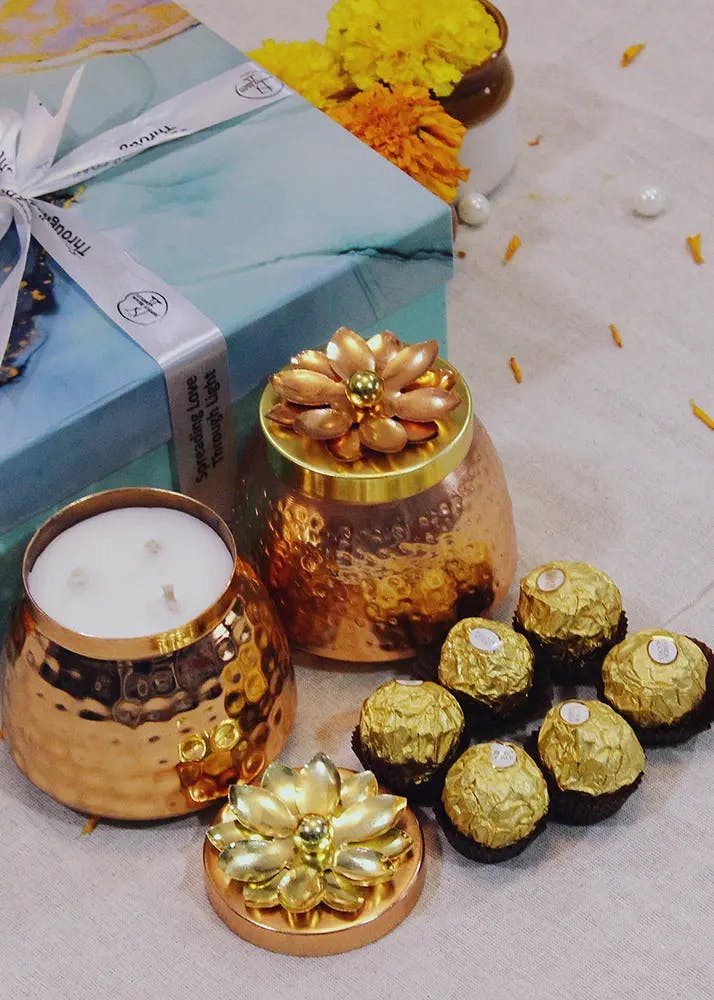 Copper Handi Diwali Gift set - Woodland and Oudh