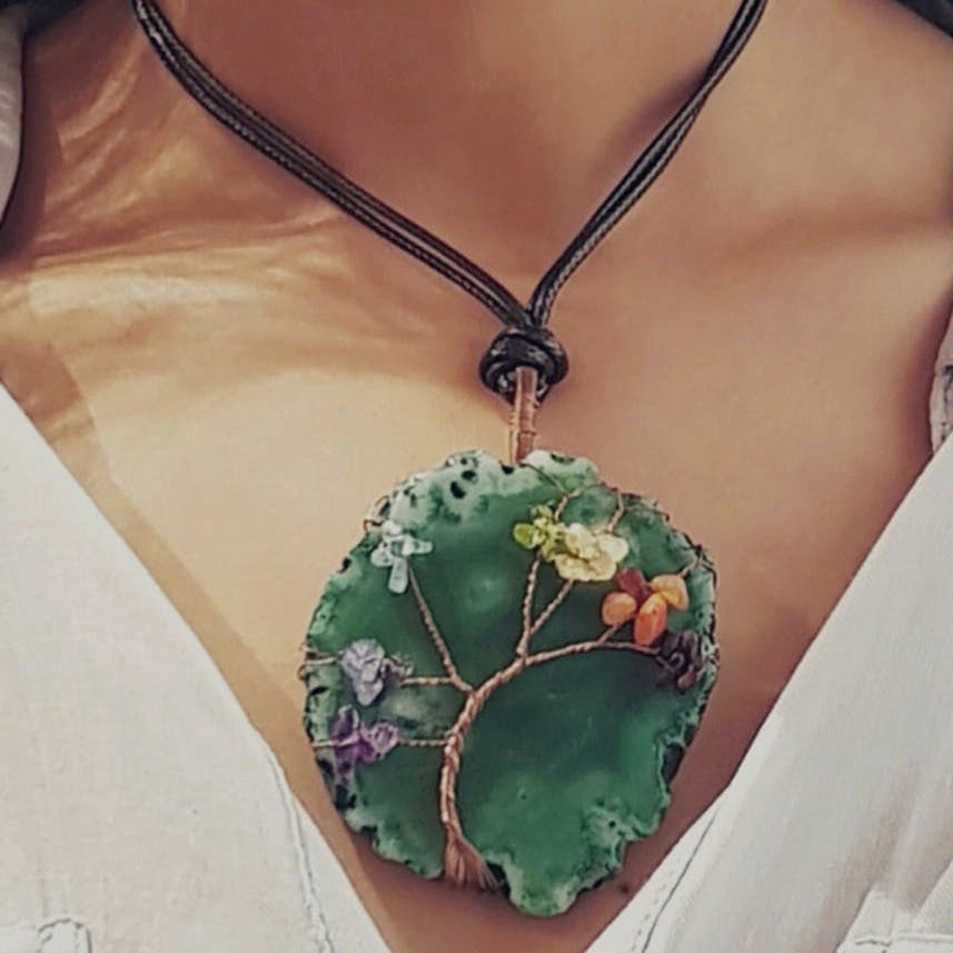 Boho Stone Embellished Necklace