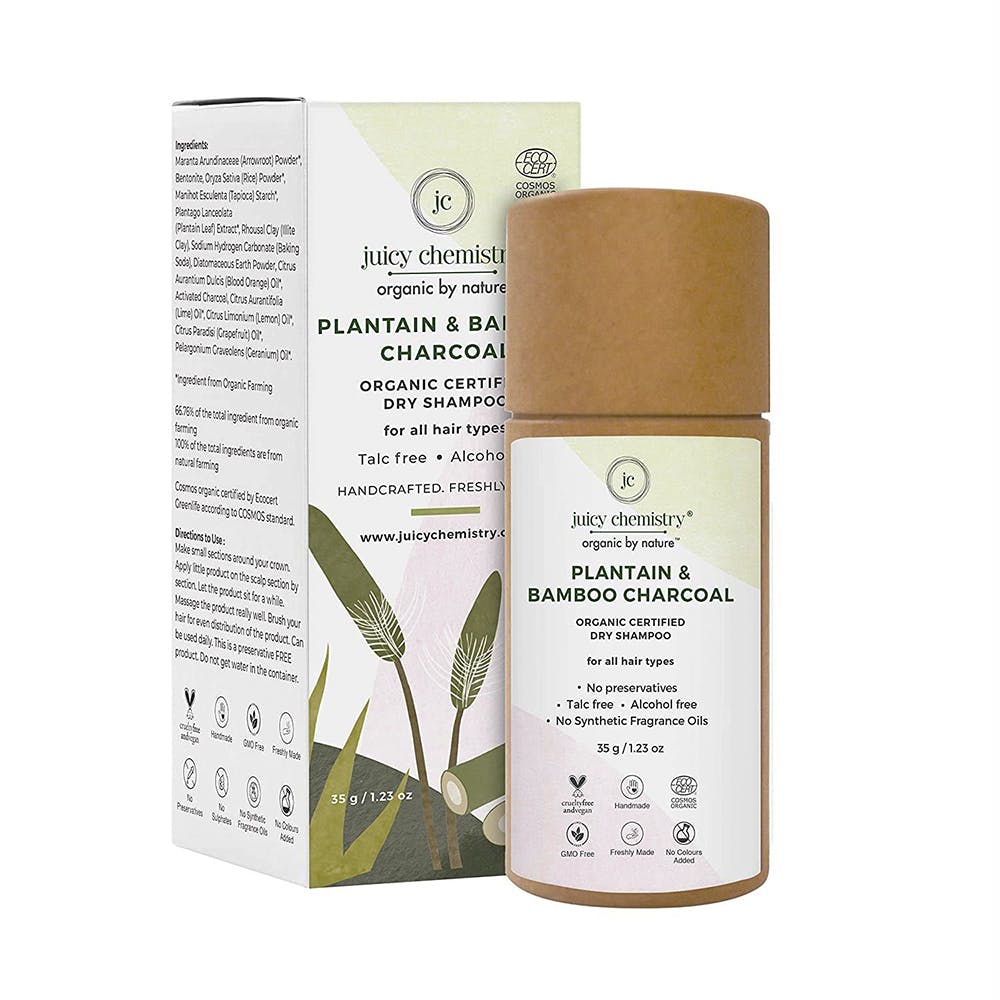 Plaintain, bamboo & charcoal dry shampoo