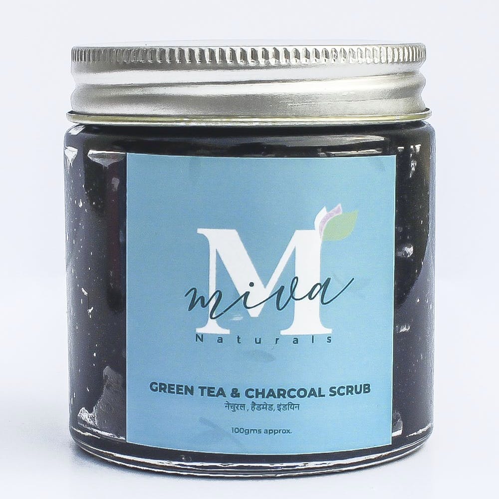 Green Tea & Charcoal Face & Body Scrub - 100 gm
