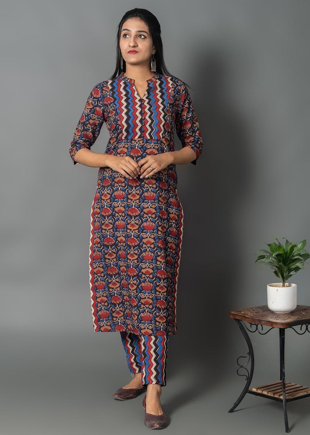 Get Teal Woven Design Kurta Set at ₹ 1919