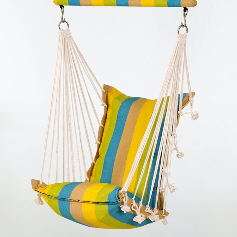 Cotton Jumbo Swing Chair (Yellow, Single Person Use)