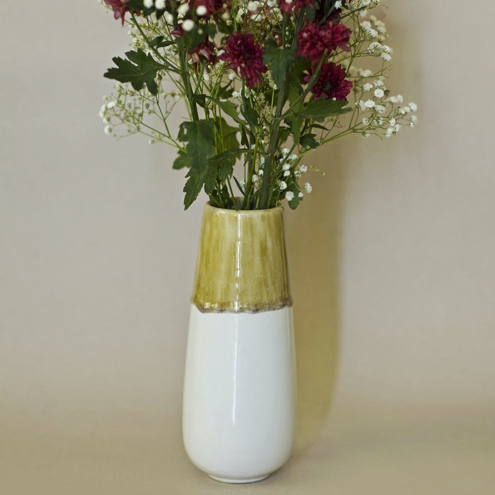 Cream Dipped Vase