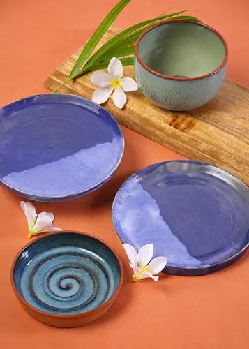 Blue Platter - Set of 2