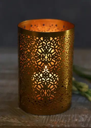 Roshni Jaali Pillar Candle Holder (6 inches)