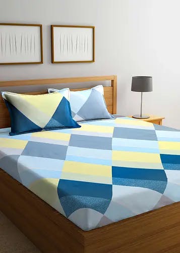 Colourblocked Tile Pattern Bedsheet Set