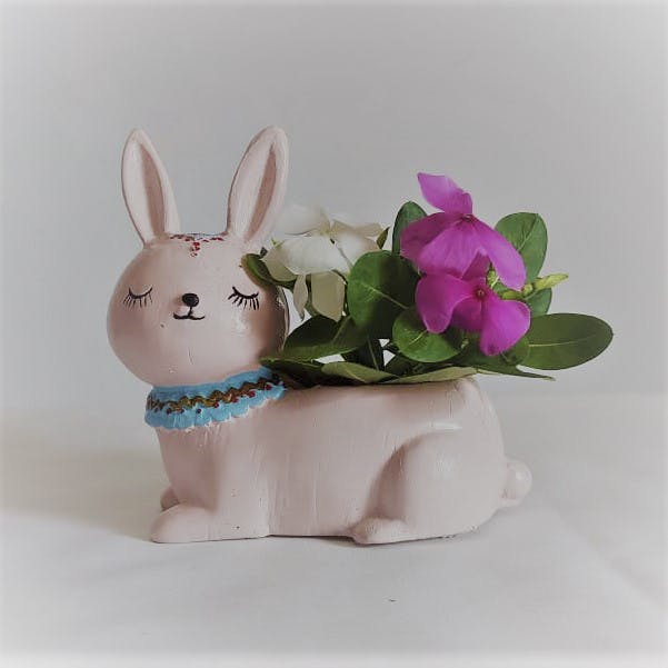 Flower,Rabbit,Toy,Ear,Petal,Pink,Rabbits and Hares,Fawn,Plant,Art