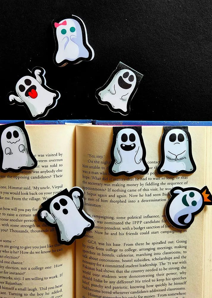 Magnetic Bookmarks - Ghosts | Pack of 8