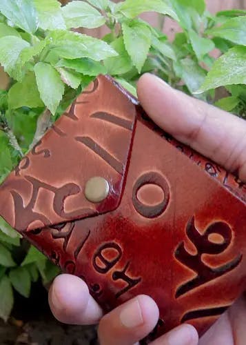 Minimalist Stich less Leather Wallet cum Card Holder