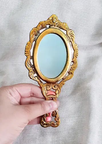 Brass Miniature Mirror