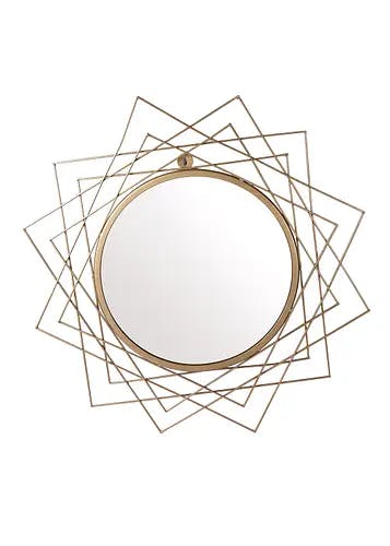 Gold-Toned Metallic Frame with Mirror