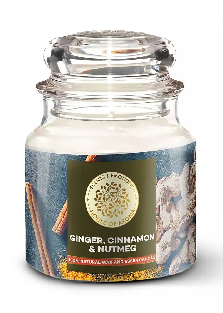 Ginger, Cinnamon and Nutmeg Scented Candle