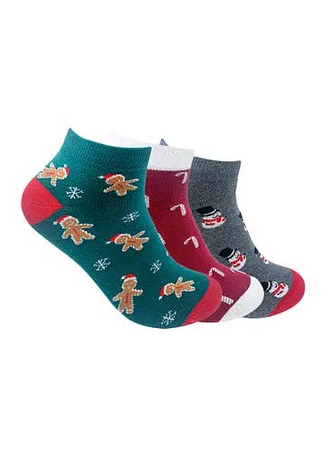 Men Set of 3 Christmas Theme Ankle Socks