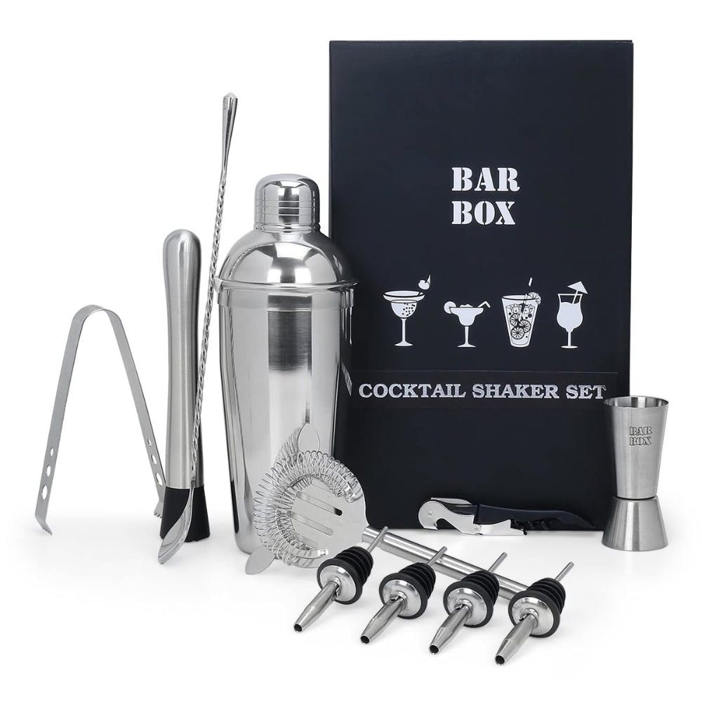 Cocktail Shaker Set Food Grade Stainless Steel - Bartender Kit - 11 Pcs