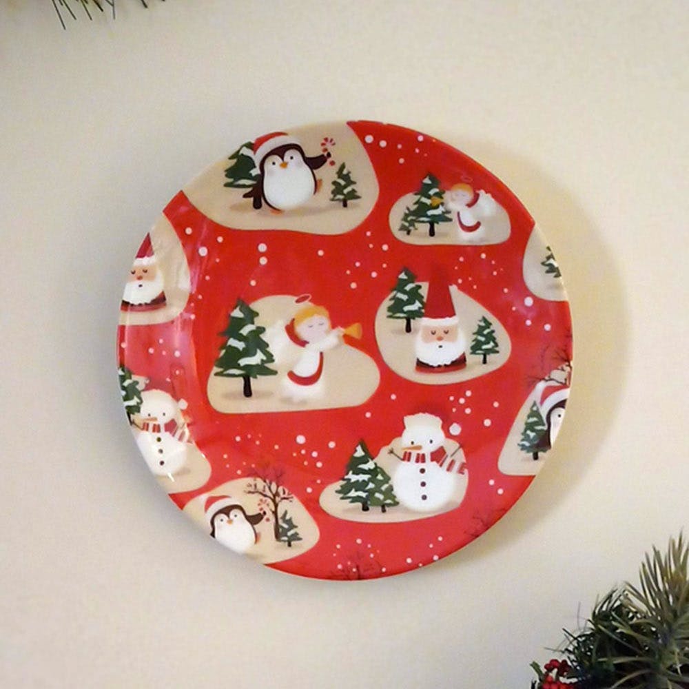 Angel and Snowman Wall Plate