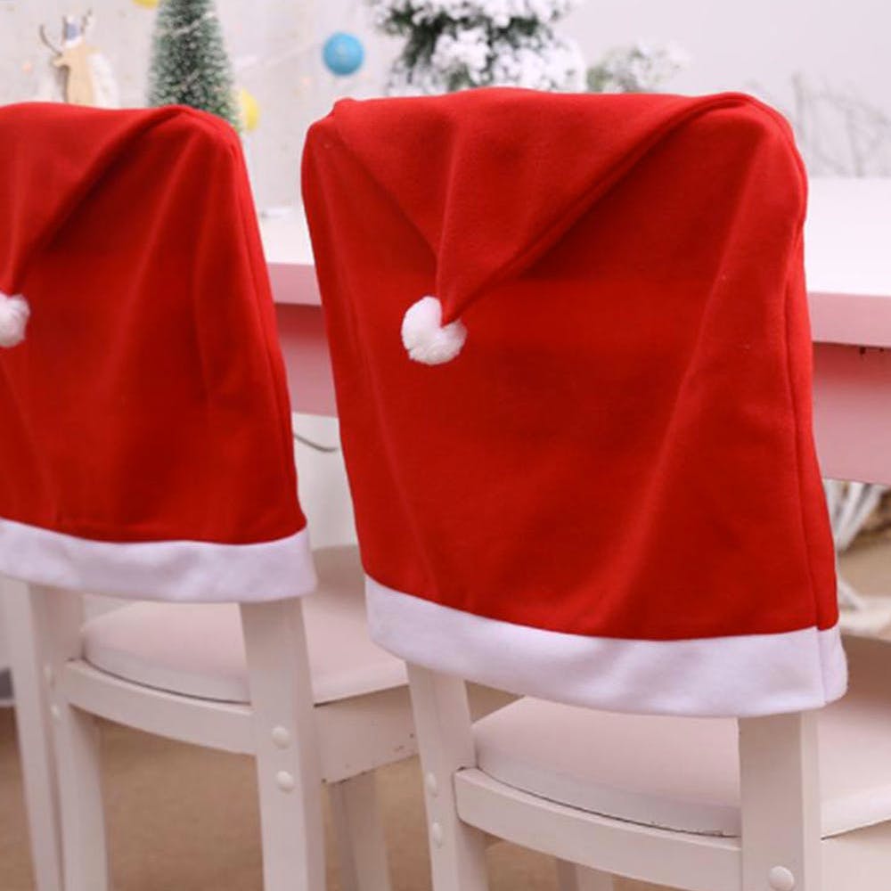 Christmas Velvet Chair Cover