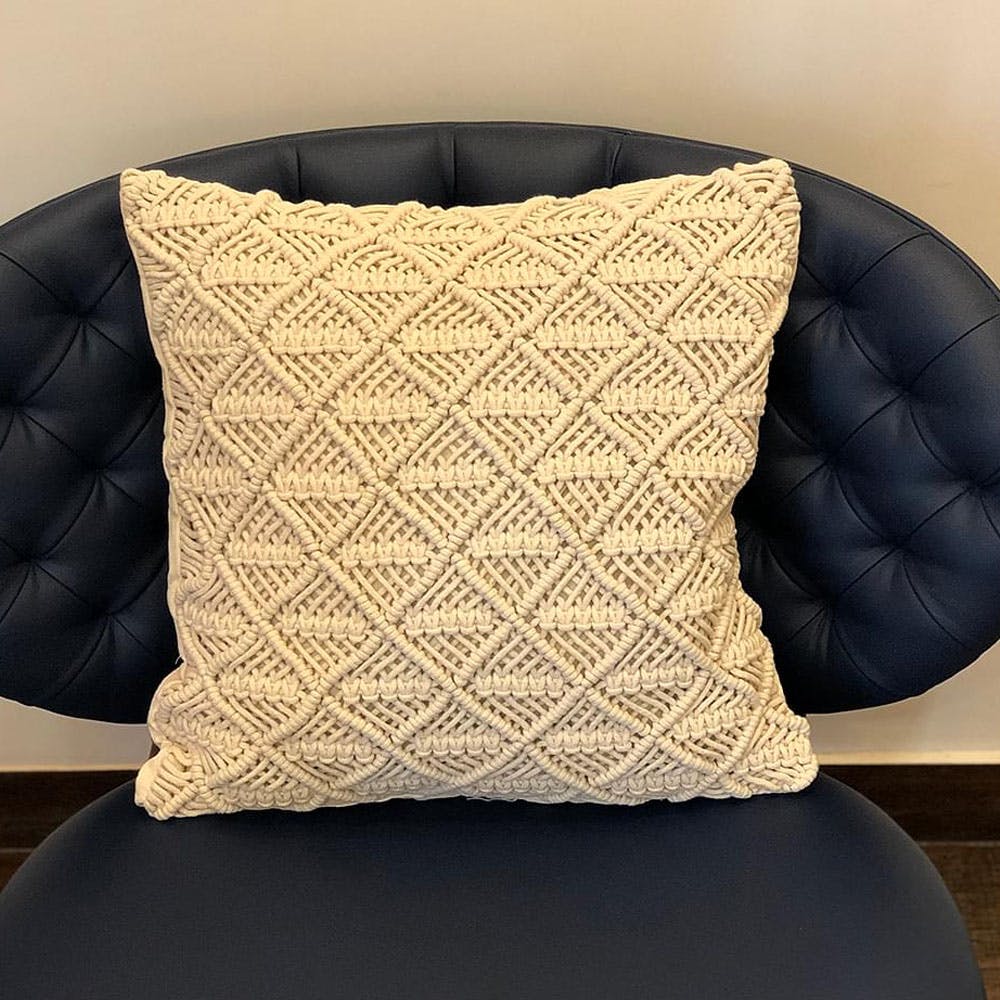 Macramé Fancy Knots Cushion Cover