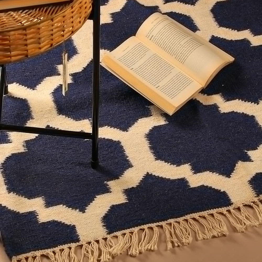 Ethnic Motif Pattern Wool Rug