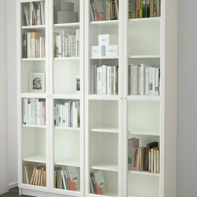 White Glass Bookcase