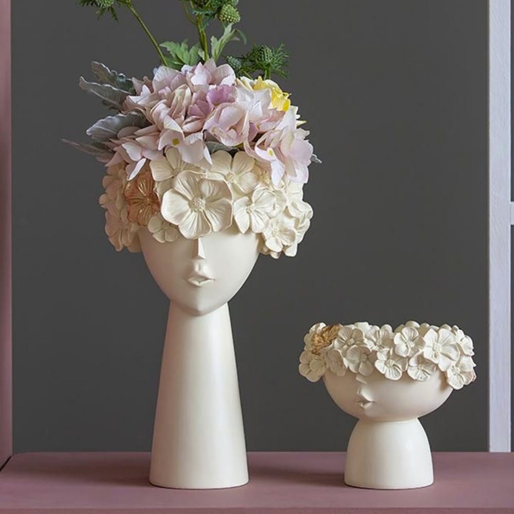Artistic Tiara Vase Set-White